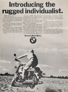 1971 BMW Motorcycle Print Ad - Picture 1 of 1