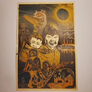 T.S.S Fairsea 1975 Cruises Dinner Menu Alaska Art Captin Ferruccio Rocconi - Picture 1 of 12