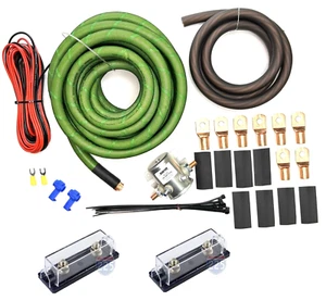 1/0 AWG VERDE Piel de Serpiente 200 Amp Resistente Auxiliar ANL Fusible Batería Aislador  - Imagen 1 de 8