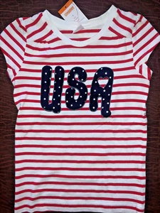 Gymboree 2016 FAMILY OLYMPICS red white blue USA Top shirt size 5 NWT - Picture 1 of 4