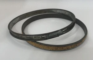 Vintage Metal Round Spring Tension and Cork Lined Embroidery Hoop cross, 5 inch - Picture 1 of 4