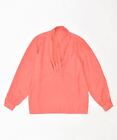 VINTAGE Damen Pullover Shirt Bluse UK 18 XL rosa Blumenmuster PD05