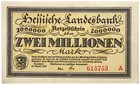 Hessische Landesbank - Darmstadt - BANKNOTE Notgeld - 2 Millionen Mark 1923