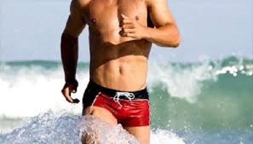 Aussiebum 70's swim Trunks Square Cut Shorts Retro sRed XS S M L XL XXL - Image 1 of 2