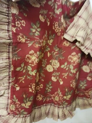 Rose Tree Euro Continental Sham - Westbrook  ~ Red  Floral Ruffles Nip  - Image 1 of 4