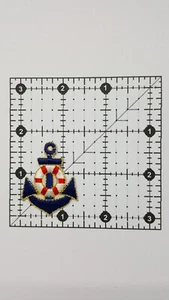 SUPER CUTE LITTLE ANCHOR ~ Size 1.75" X 1.25" Embroidered Iron On Patch ~ DK BLU - Picture 1 of 1