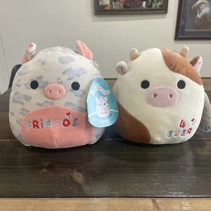 Squishmallows Ronnie The Cow & Rosie The Pig 8 inch Stuffed Plush Toy - RARE NWT - Picture 1 of 12