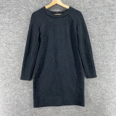 Vestido Banana Republic Mujer 6 Negro Cambio Cremallera Corta Cuello Redondo Manga Larga Foto 1 de 4