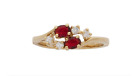Real 24K Gold July Red Ruby Birthstone ring Custom Free Lifetime Guarantee