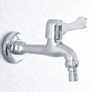 Polished Chrome Wall Mount Bathroom Kitchen Tap Washing Machine Faucet sav172 - Picture 1 of 9
