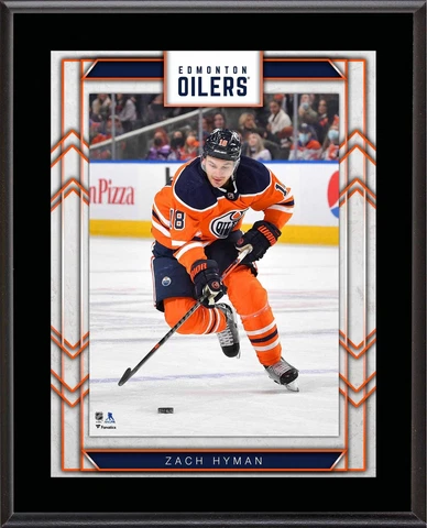 Zach Hyman Edmonton Oilers 10.5" x 13" Sublimated Player Plaque Cover