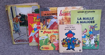 7 anciens livres pour enfants Babie, Maya l'abeille, Tartine ...old french book - Photo 1/2