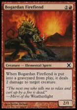 Bogardan firefiend-MTG card-Tenth Edition - 10e-Language: Ita-GD