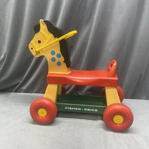 Whinny Fisher Price Pull Pony Riding Horse Toddler Ride On #978 Made In USA 1976 - Picture 1 of 24