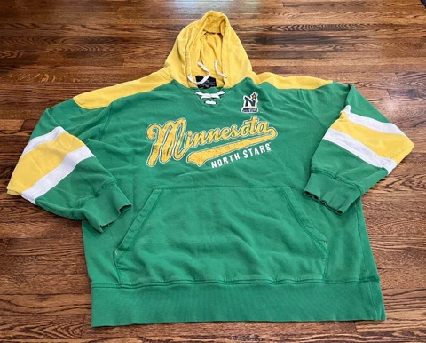 Minnesota North Stars Sweatshirt Green Hoodie GIII by Carl Banks NHL Mens XL Cover
