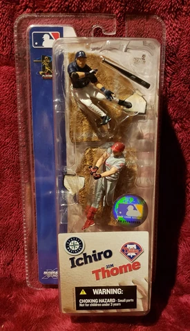 Ichiro / Jim Thome Mini McFarlane Figurines, New in Package Cover