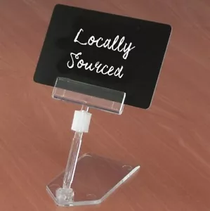 Pack de soporte para etiquetas de precio soporte mostrador de delicatessen de alimentos catering pequeño aspecto acrílico - Imagen 1 de 5