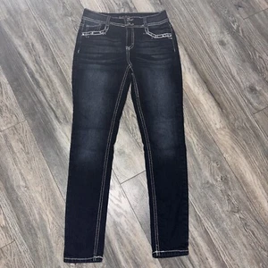 Vanilla Star Size 14 Girls Jeans Rhinestones Dark Wash i19 - Picture 1 of 6