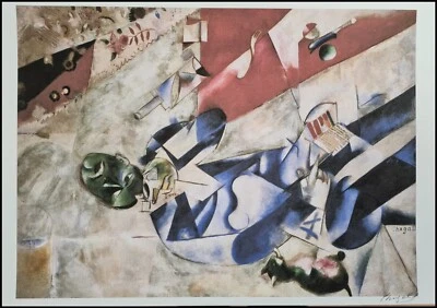 MARC CHAGALL * The Poet, or..* 50 x 35 cm * signed lithograph * limited # 20/250 - Bild 1 von 4