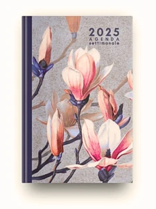 AGENDA 2025 SETTIMANALE LAYOUT VERTICALE 130 PAGINE COPERTINA RIGIDA FIORI - Foto 1 di 8