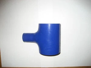 Silicone silicon BOV T Pipe w/ 1" Inlet 2" outlet, Blue - Foto 1 di 1