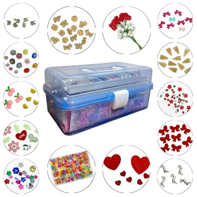 ABLERHOME 2500+pcs Art Craft Box Kid Creative Activity Play Set Cardmaking Girl Boys Gifts