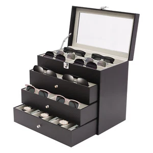 Scatola portaoggetti per occhiali da sole chiudibile a chiave espositore cassetto organizer - Foto 1 di 12