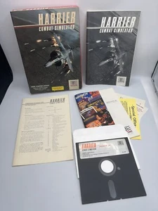Harrier Combat Simulator Commodore 64/128 Game Flight Vintage 1986 Manual Box - Picture 1 of 8