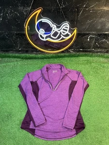 Top Pullover Reebok Speed Wick 1/2 Cremallera Mujer Medio Púrpura Serie Una Correr - Imagen 1 de 6