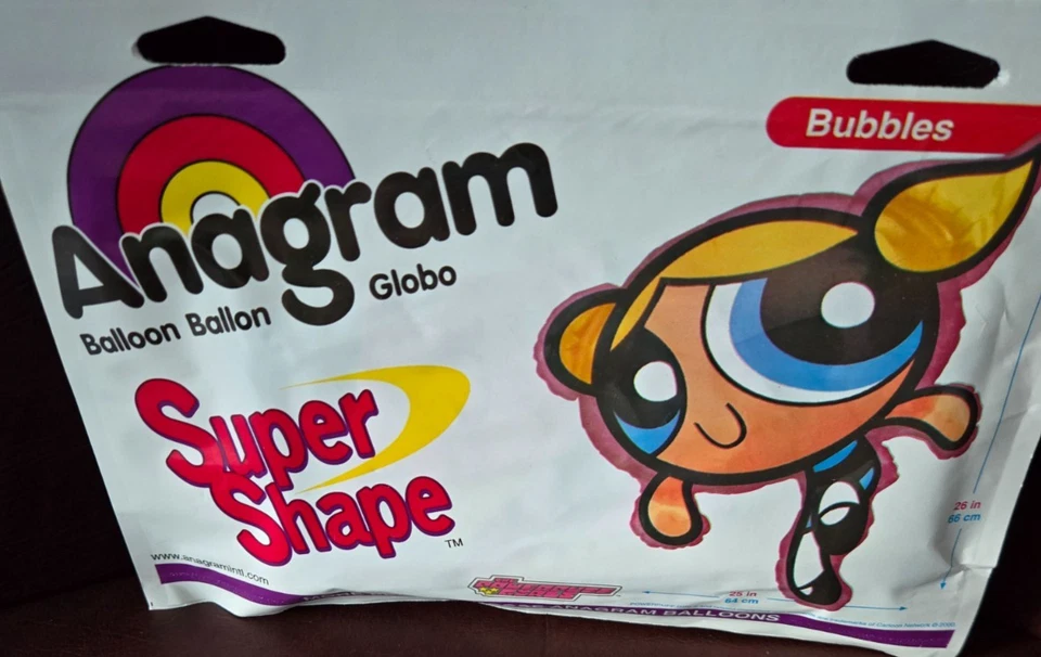 Globo Mylar vintage superforma grande power puff niñas burbujas todas las ocasiones nuevo Foto 1 de 1