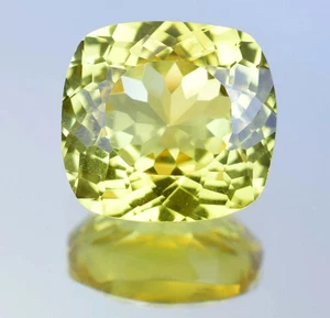 Natural Yellow Sapphire 6.95 Ct Cushion Shape Certified Loose Gemstone With Gift - Picture 1 of 8