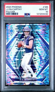 2024 Panini Phoenix Pulsar Prizm #185 JJ McCarthy RC /200 Vikings PSA 10 - Bild 1 von 3