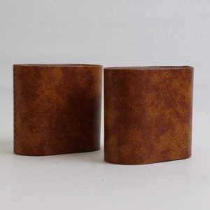 2er Set Vintage Kunstleder Backgammon Würfelbecher - Bild 1 von 5