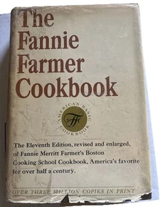 The Fannie Farmer Cookbook 1965 Eleventh Edition Gold Hardcover Vintage Recipes - Picture 1 of 10