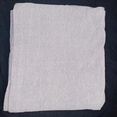 Crate & Barrel Linden Mist Cotton Rayon  Tablecloth 60x120" Chambray Blue - Image 1 of 3