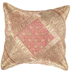 Vintage Sari Seide Quadrat Kissenbezug 16" - Bild 1 von 2