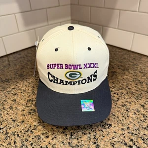 Green Bay Packers Super Bowl XXXI Champions Headmaster Game Day Hat Cap Snapback - Picture 1 of 12