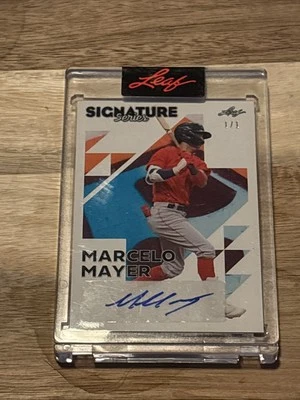 2023 Leaf Signature Series Marcelo Mayer Autograph 1/1  Redsox Top Prospect MM7 - Image 1 of 2