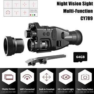 CY789 Cannocchiale Visione Notturna Infrarossi 940nm Digitale 1080P 24x30 Monoculare Caccia - Foto 1 di 14