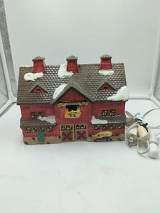 Dept 56 Snow Village Red Barn 50814 Handpainted Ceramic 1987 Retired used No Box - Picture 1 of 5