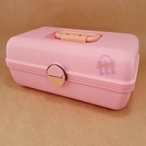 Vintage 90er Caboodles Modell 2602 Schminkkoffer Organizer rosa mit Schiebetabletts - Bild 1 von 15