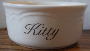 Pfaltzgraff Tea Rose Kitty Cat Dish Pet Bowl 6" - Picture 1 of 3