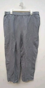 Eileen Fisher Easy Fit Organic Linen Women's Lantern Pants Large Grey Black - Picture 1 of 10