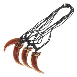  4pcs Artificial Tooth Pendant Necklace with Adjustable - Picture 1 of 12