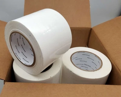 IPG White PE Film Sealing Tape 3.77" x 36 Yds 9 Mil PE89633WS Pack of 12 Rolls - Image 1 of 4