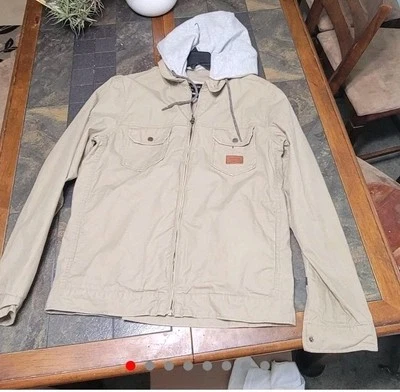 Jaqueta Quicksilver Y2K Aitor Skater L Zíper Completo Capuz Removível Lona de Algodão - Imagem 1 de 4