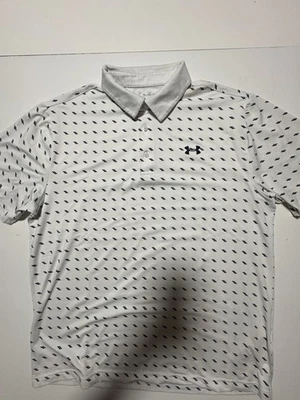 Under Armour Playoff 2.0 Deuces Print Golf Polo Shirt Mens XL Used Excellent Con - Image 1 of 4