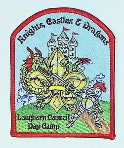 Knights Castles & Dragons Boy Scout Patch Longhorn Council Day Camp - Picture 1 of 2