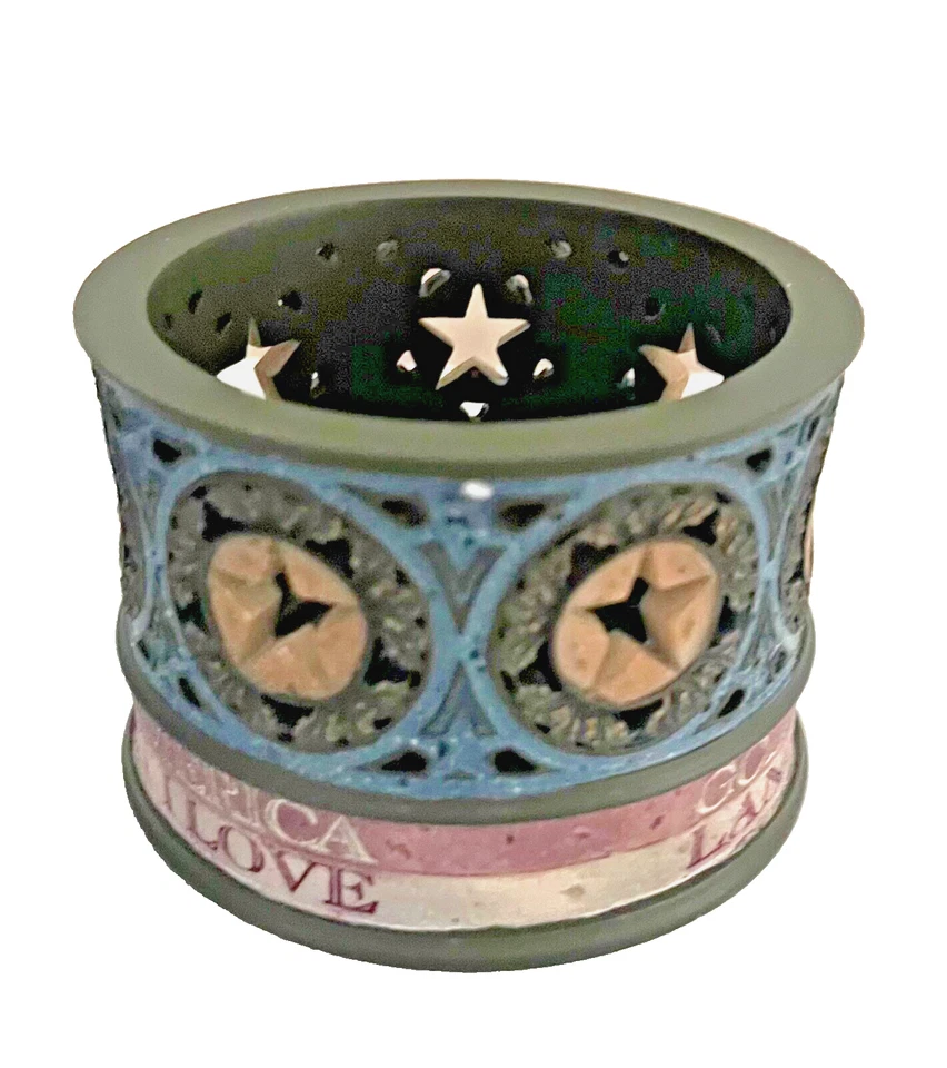 Распродажа! God Bless America банка подсвечник Heartstone на Билл Стросс от Demdaco - Изображение 1 из 4