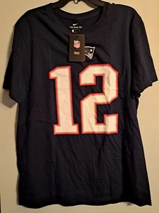 Neu England Patriots Herren #12 Tom Brady T-Shirt Nike Med 2-seitig 🙂 - Bild 1 von 5